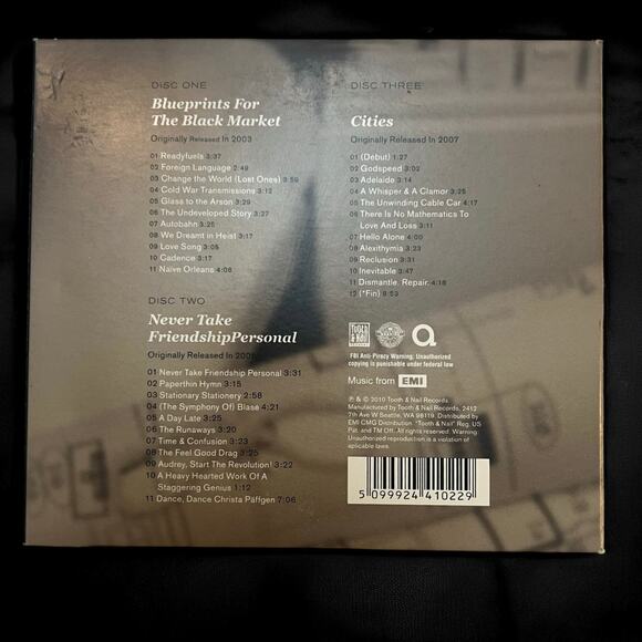 Anberlin Blueprints for City Friendships Anthology 3 CD Set 2010 - Out of Print - Picture 2 of 10